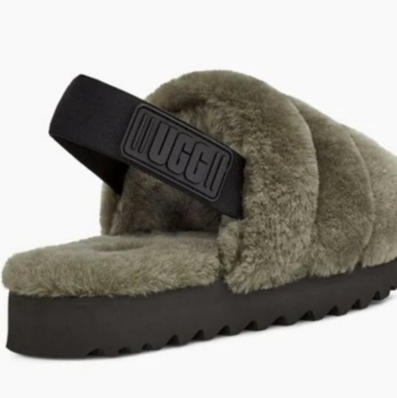 Ugg Super Fluff Closed Toe Slippers Green - Picture 2 of 10